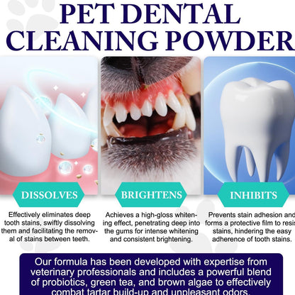 Dog Dental Care Powder Reduces Plaque Tartar and Bad Breath for Oral Health