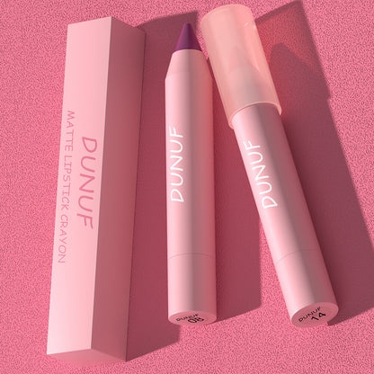 18-Color Matte Lip Pencil Gloss - Waterproof Long Lasting Smudge Proof Non-Stick