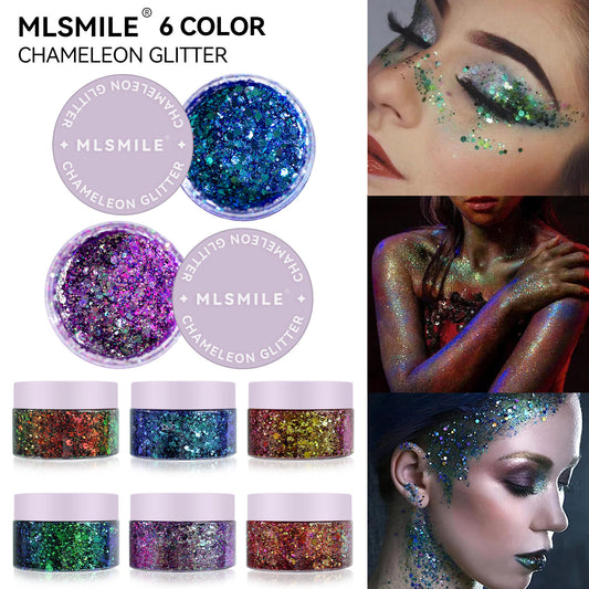 Chameleon Glitter Gel Eyeshadow Halloween Cosplay Face Body Makeup Eye shadow