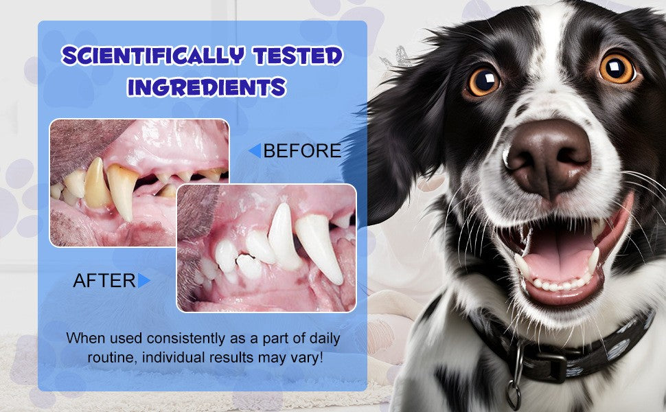 Dog Dental Care Powder Reduces Plaque Tartar and Bad Breath for Oral Health