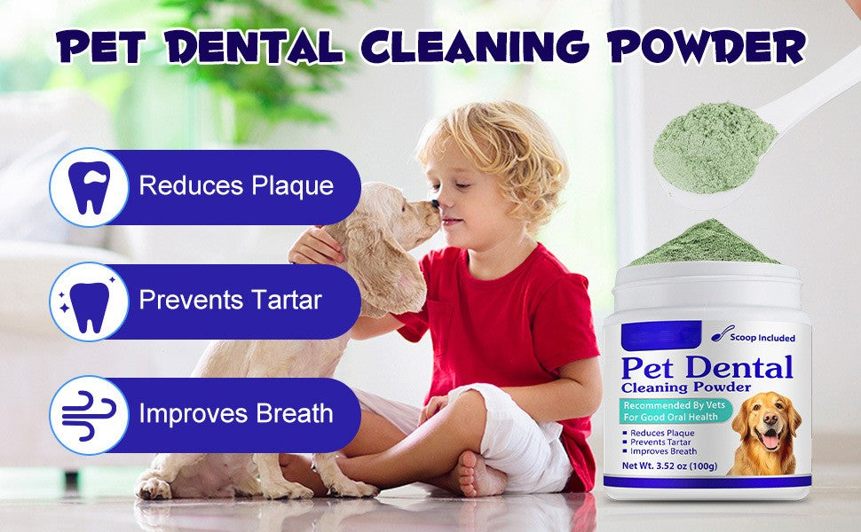 Dog Dental Care Powder Reduces Plaque Tartar and Bad Breath for Oral Health