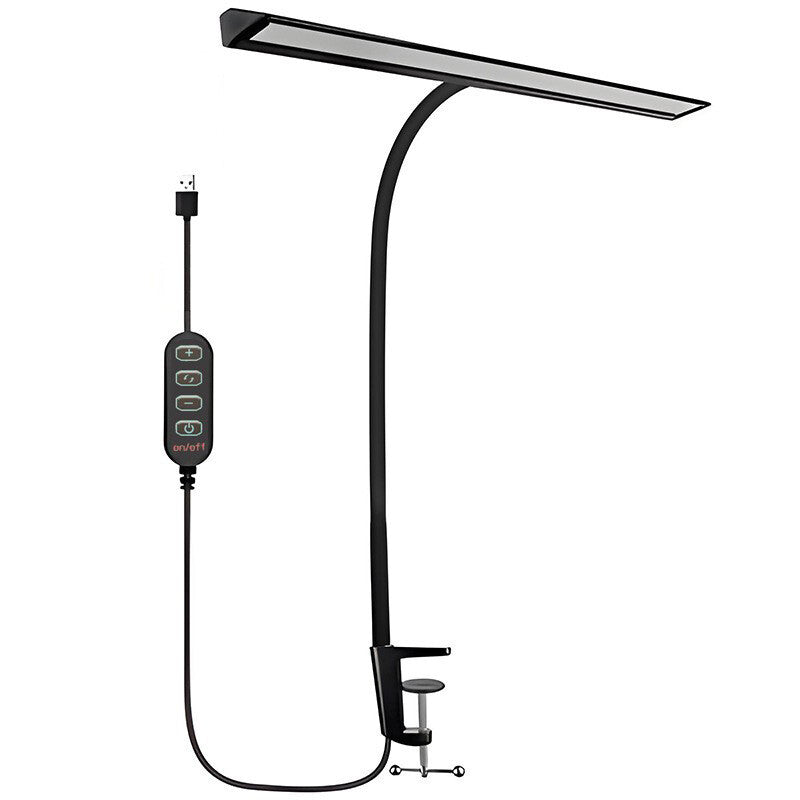 LED Dual Head Reading Desk Lamp Folding Swing Arm Desk Lamp with Clamp