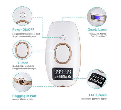 Electric Handheld Beauty Device for Face, LED Photon Therapy Skin Care