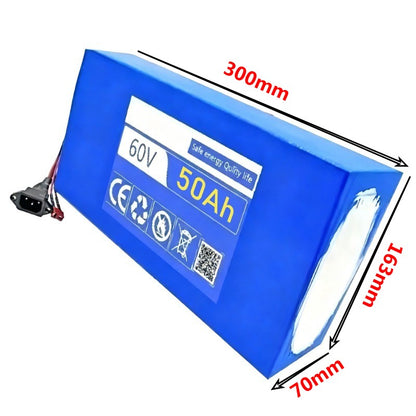 60V 50Ah 16S8P High Power Li-ion Battery with BMS for Electric Motorcycle