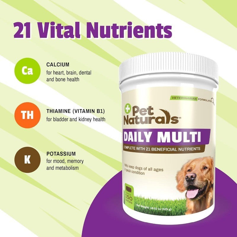 Daily Dog Multivitamin Chews with Amino Acids for Energy & Health