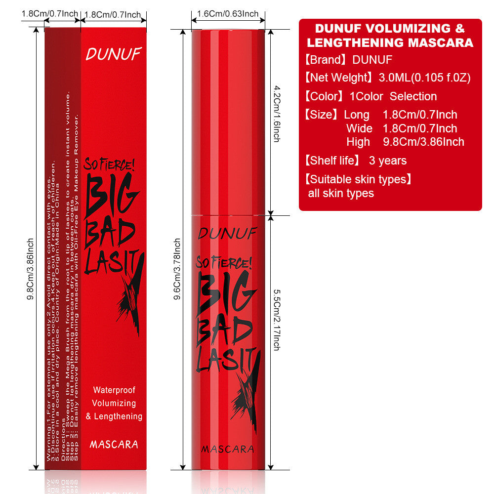 Mascara Gift Box - Volumizing & Lengthening Waterproof W/Brush Makeup for Women