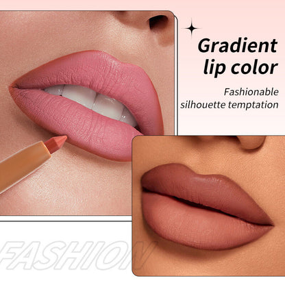 Matte Lip Liner & Lipstick 2-in-1 💋 Waterproof & Smudge Proof 🌸 Velvet Finish