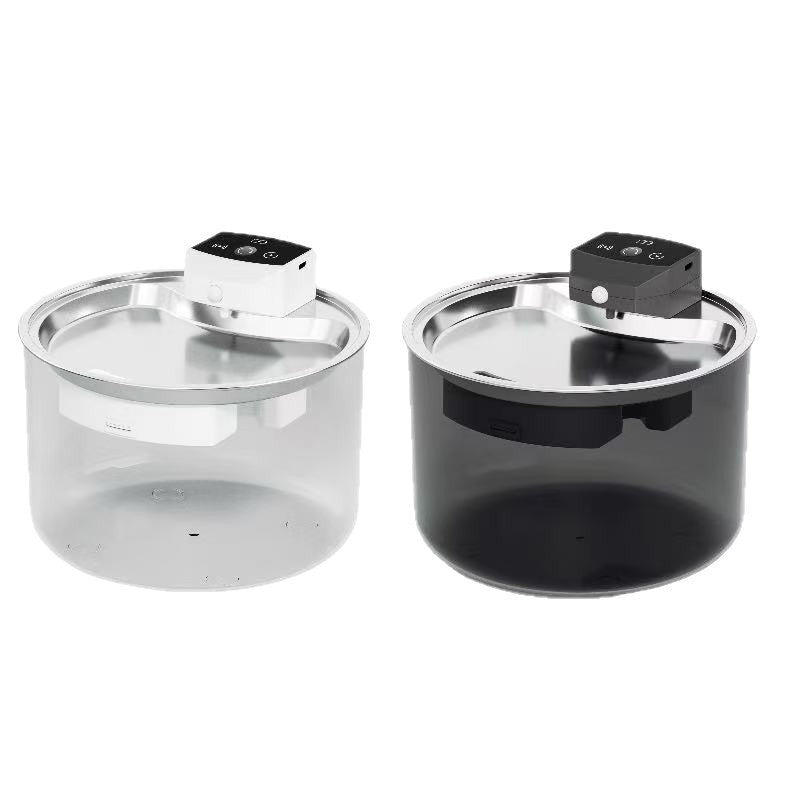 PetFlow Stainless Steel Cat Water Fountain, Cordless Auto Circulation Large
