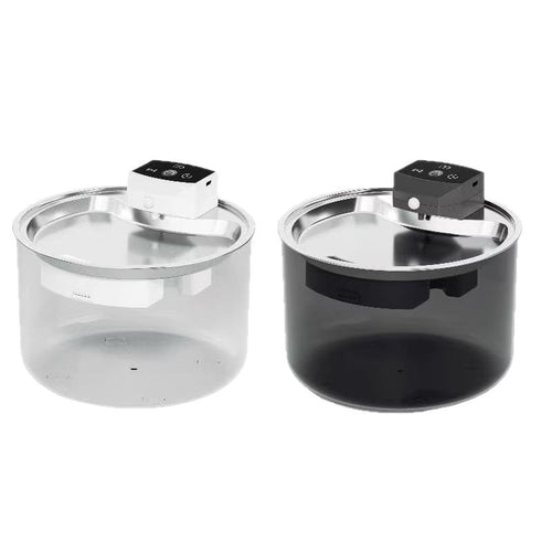 PetFlow Stainless Steel Cat Water Fountain, Cordless Auto Circulation Large