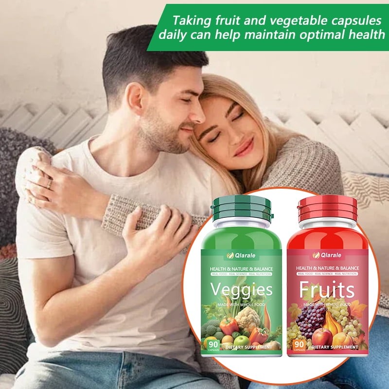 Sinpuyle Whole Food Fruits&Veggies Supplement combination-2 Bottles(90 Capsules)