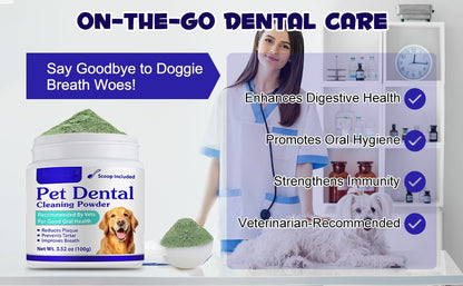 Dog Dental Care Powder Reduces Plaque Tartar and Bad Breath for Oral Health