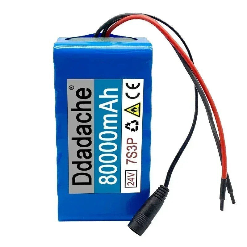 24V 80Ah Li-ion Battery Pack 7S3P High Capacity for E-Scooter Robot with BMS