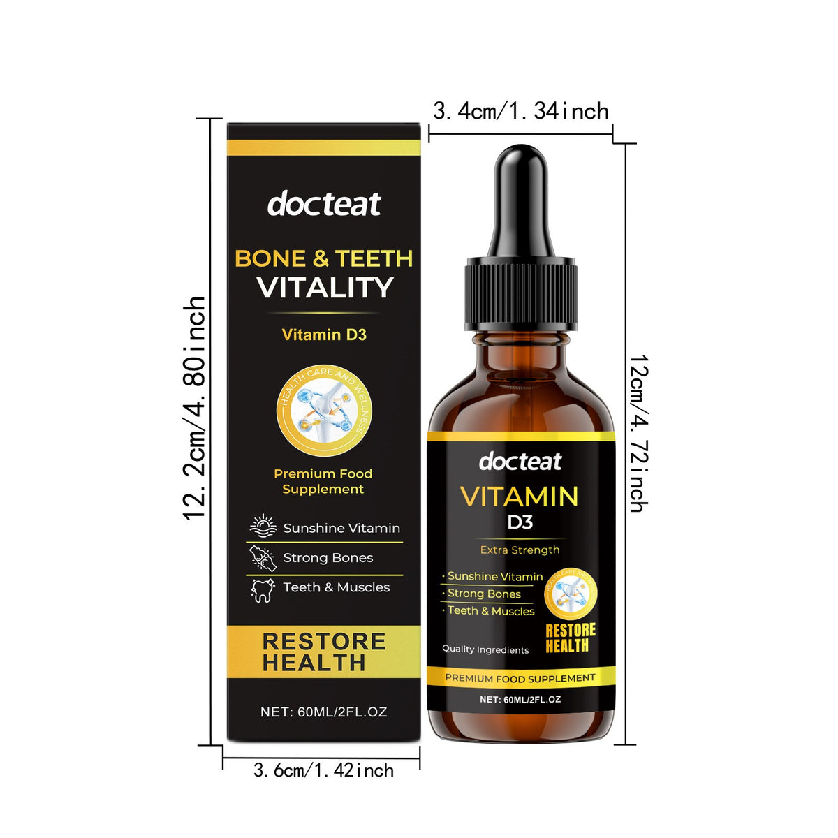 Docteat Joint Comfort Drops - Leg & Body Support Liquid Formula
