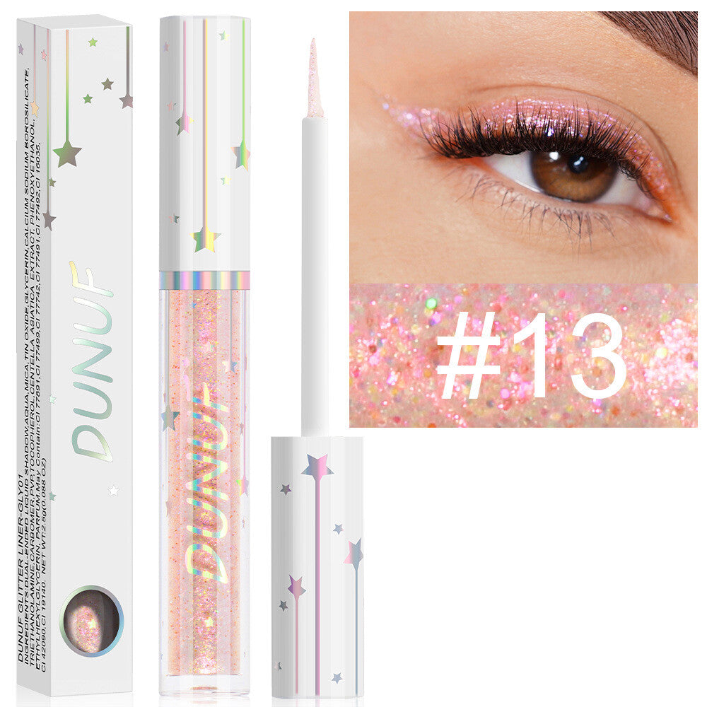 Long-lasting Shiny Glitter Liquid Eyeliner With 18 Colours Sequined eyeliner