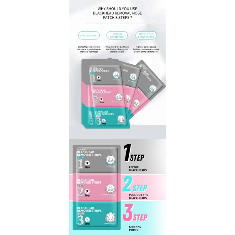 Professional 3-Step Blackhead Solution - For Visibly Cleaner and Smoother Skin