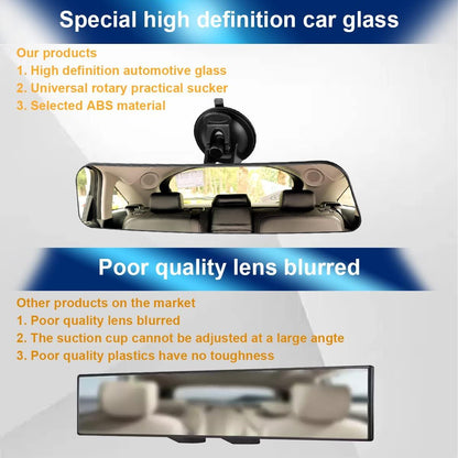 Car Rear View Mirror with Suction Cup 360 Degrees Adjustable Reduce Blind Spots