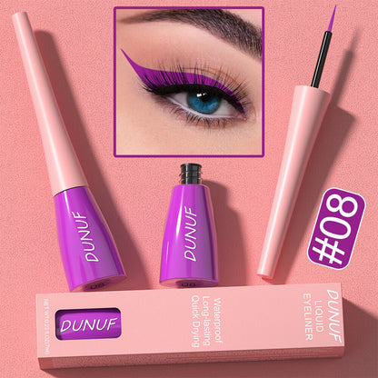 8Color Waterproof Liquid Eyeliner Vibrant Longwear Smudge-Proof Makeup for Women