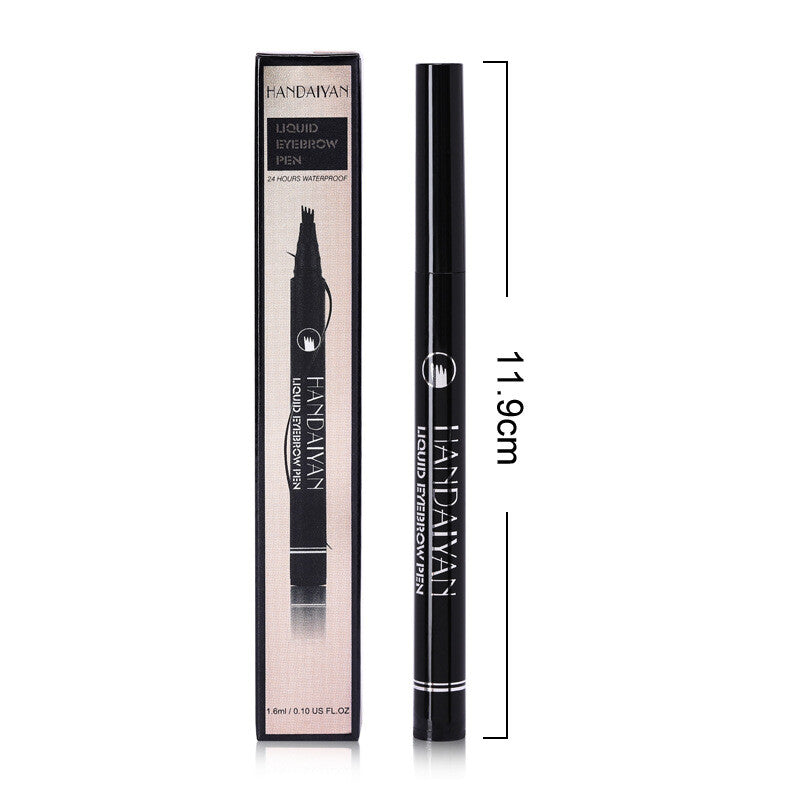 4-Prong Liquid Brow Pen - Ultra-Fine Tip,Eyebrow Liner, Waterproof Long Lasting
