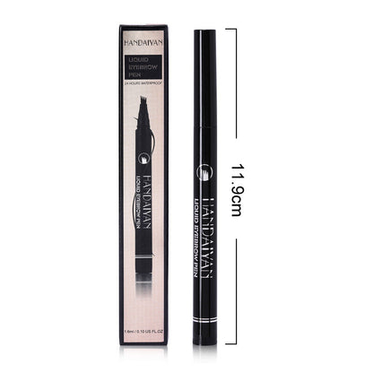4-Prong Liquid Brow Pen - Ultra-Fine Tip,Eyebrow Liner, Waterproof Long Lasting
