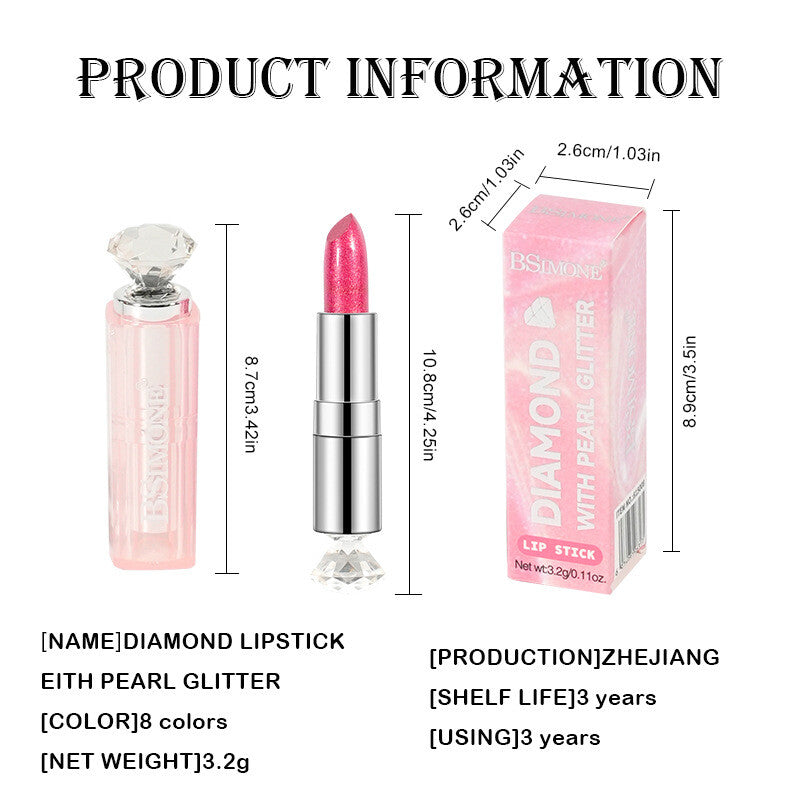 Shimmer Lipstick ✨ Moisturizing & Highly Pigmented 💋 Multi-Use as Eyeshadow