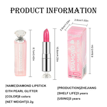 Shimmer Lipstick ✨ Moisturizing & Highly Pigmented 💋 Multi-Use as Eyeshadow