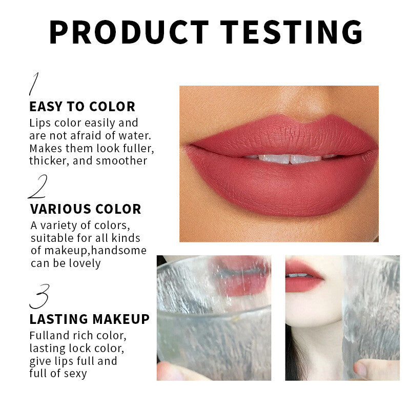 Matte Lipstick Pen ✏️ Waterproof & Smudge Proof 💋 Velvet Long Lasting Lip Color