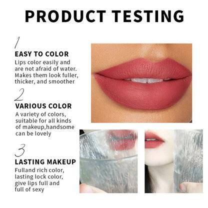 Matte Lipstick Pen ✏️ Waterproof & Smudge Proof 💋 Velvet Long Lasting Lip Color