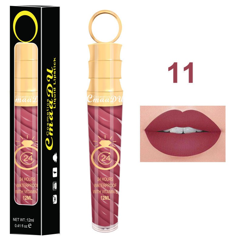 20 Colors 12ML Chili Lip Gloss - Matte/Shimmer, Waterproof, Twist Design