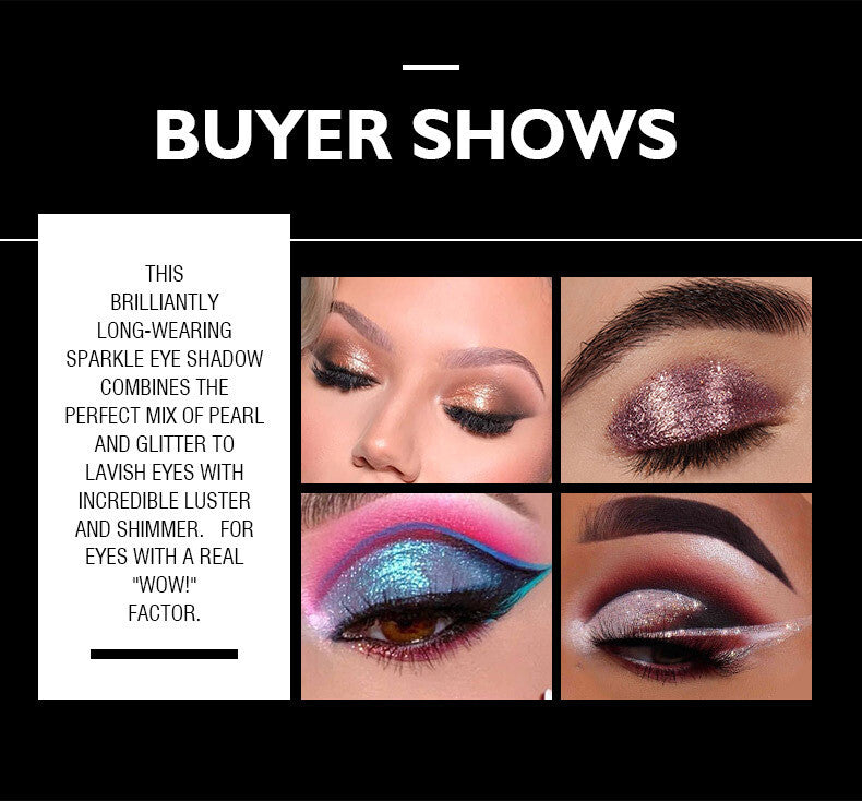 10-Color Gift Set Holographic Liquid Eyeshadow - Pearlized, Longwear Eye Shadow