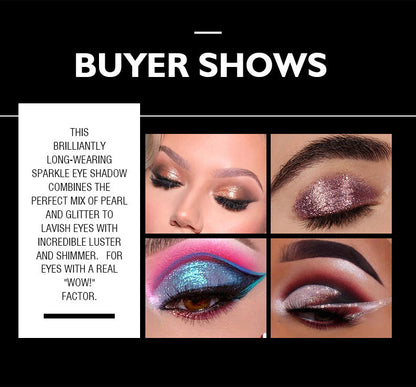 10-Color Gift Set Holographic Liquid Eyeshadow - Pearlized, Longwear Eye Shadow