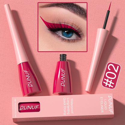 8Color Waterproof Liquid Eyeliner Vibrant Longwear Smudge-Proof Makeup for Women