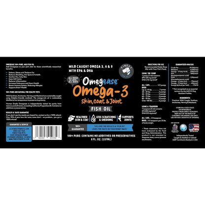 Omega 3 Fish Oil for Dogs & Cats with EPA & DHA for Skin & Coat Health