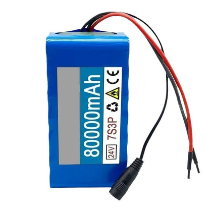 24V 80Ah 7S3P  Rechargeable Li-ion Battery Pack with BMS for E-Bike Scooter