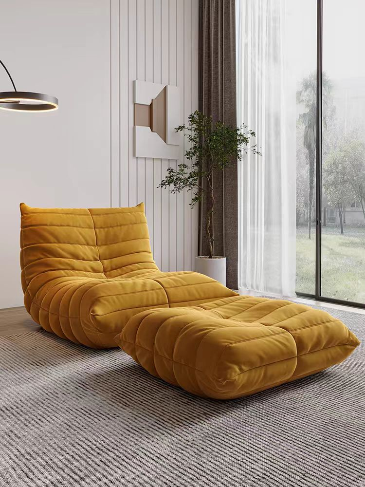 Modern Fabric Lounge Chair Foldable Sofa Bed Space Saving Accent Sofa