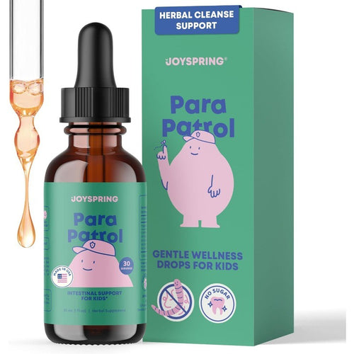 Kids Herbal Digestive Drops with Black Walnut Extract, Alcohol-Free & Raspberry