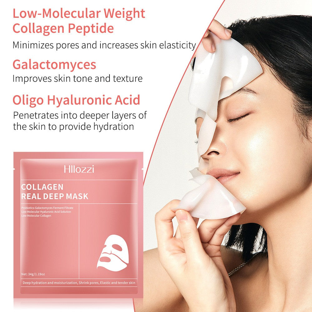 4pcs Collagen Gel Mask Set - Hydrating, Pore Minimizing, Split Design Skin Masks