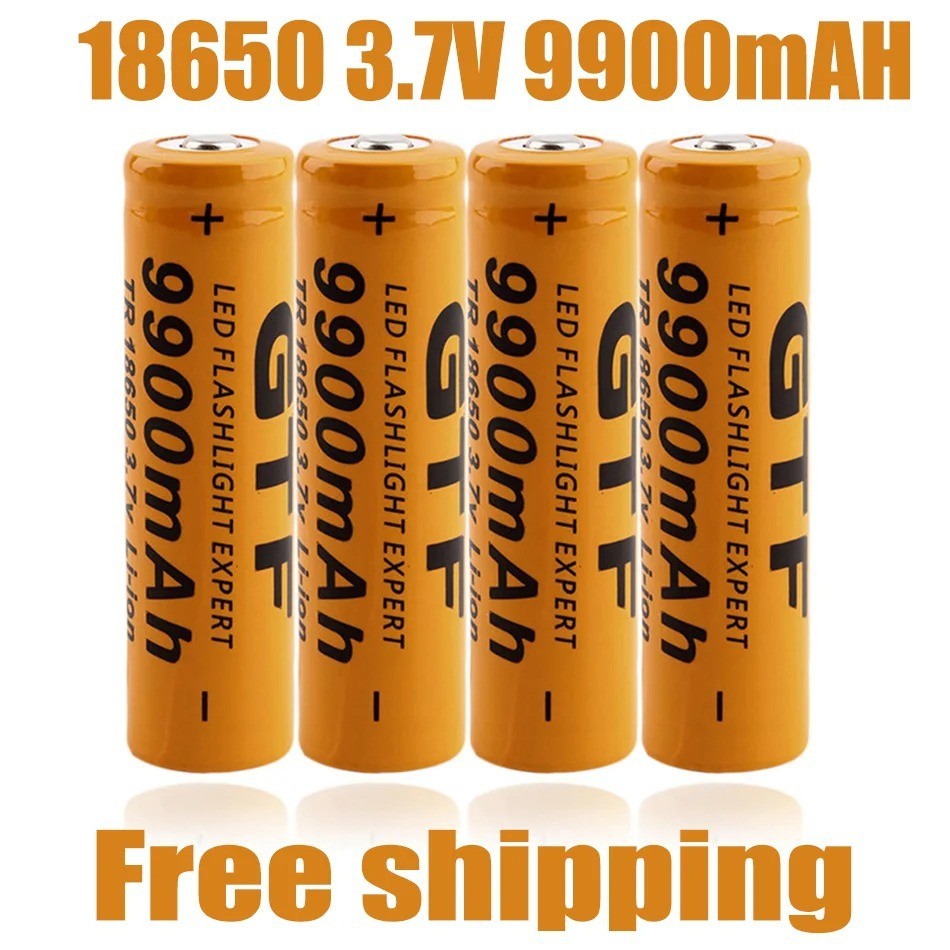 3.7V 9.9Ah High Capacity Li-ion Battery for High Power Flashlight Lighting