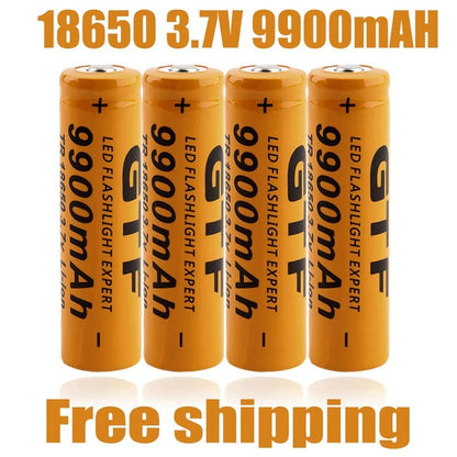 3.7V 9.9Ah High Capacity Li-ion Battery for High Power Flashlight Lighting