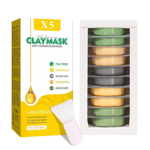 10pcs Gift Box Jelly Green Tea Avocado Clay Mask Hydrate Moisturize Skin Masks