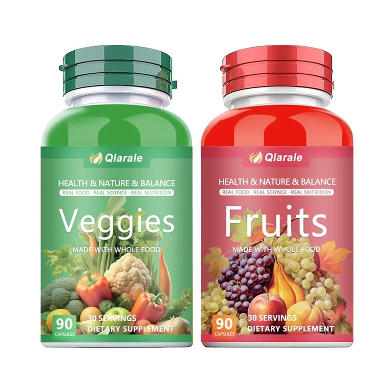 Sinpuyle Whole Food Fruits&Veggies Supplement combination-2 Bottles(90 Capsules)