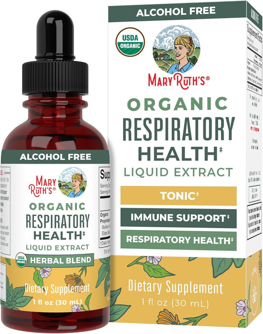 Organic Lung & Immune Support Drops | Mullein, Marshmallow, Elderberry | 1oz