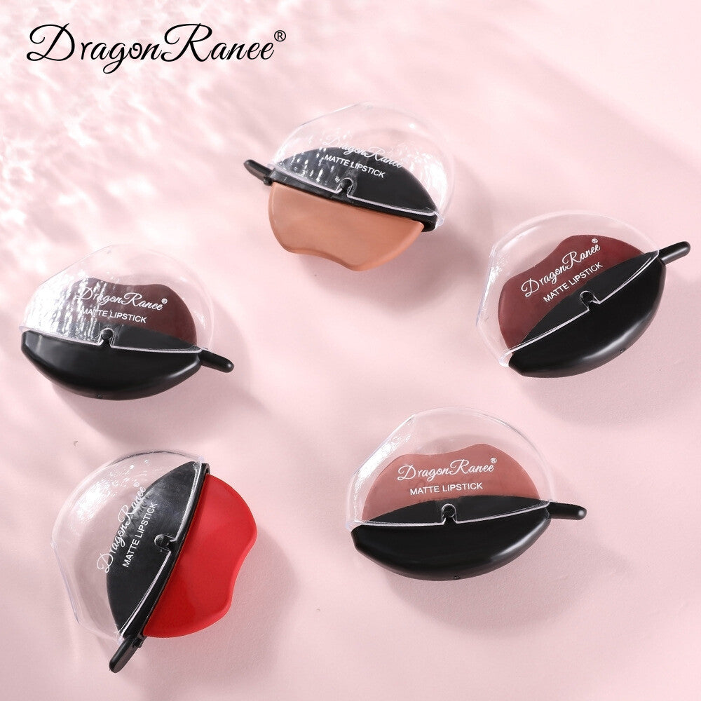 Lip-Shaped Matte Velvet Lipstick - Long Lasting Red (Easy Apply) Waterproof