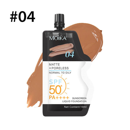 MOIKA 7 Color Perfect UV Sunscreen Skincare Milk Foundation 50+ PA++++ 10ml