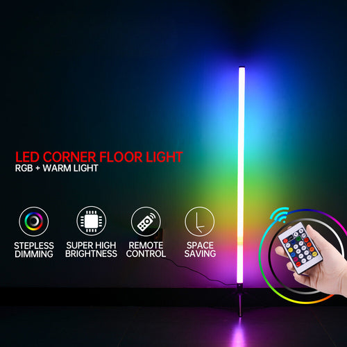 RGB intelligent atmosphere floor lamp bedroom live broadcast LED corner lamp