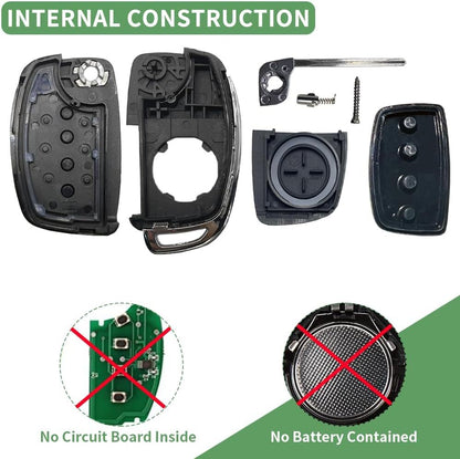 Key Fob Case for Hyundai Sonata Santa Fe Sport with Insert Rubber Pad Keypad