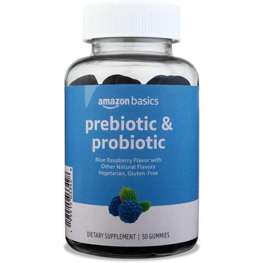 Prebiotic Probiotic Gummies Blue Raspberry Flavor Digestive Health Support