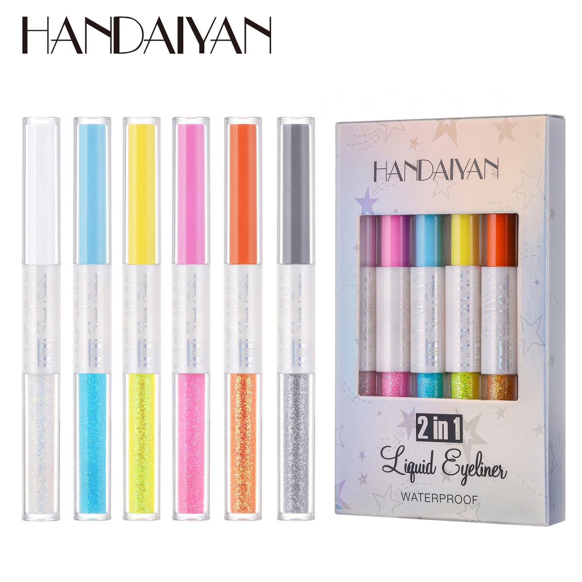 6pcs/gift set Dual-Ended Eyeliner Liqud Pen Sleeping Silkworm Pen Shimmer