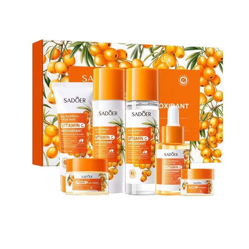 Sea Buckthorn & Vitamin C Skincare Set Gift Box Antioxidant Soothing Makeup