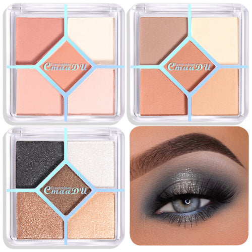 5-Color Eye Shadow Palette - Matte & Shimmer, Blendable, No Fallout Eyeshadow