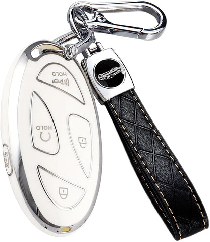Key Fob Cover for Hyundai with Keychain Soft TPU Key Case Shell for Hyundai Key